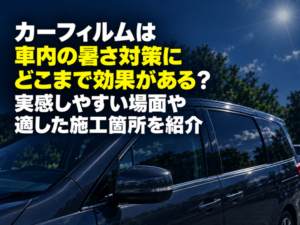 カーフィルムは車内の暑さ対策にどこまで効果がある?実感しやすい場面や適した施工箇所を紹介