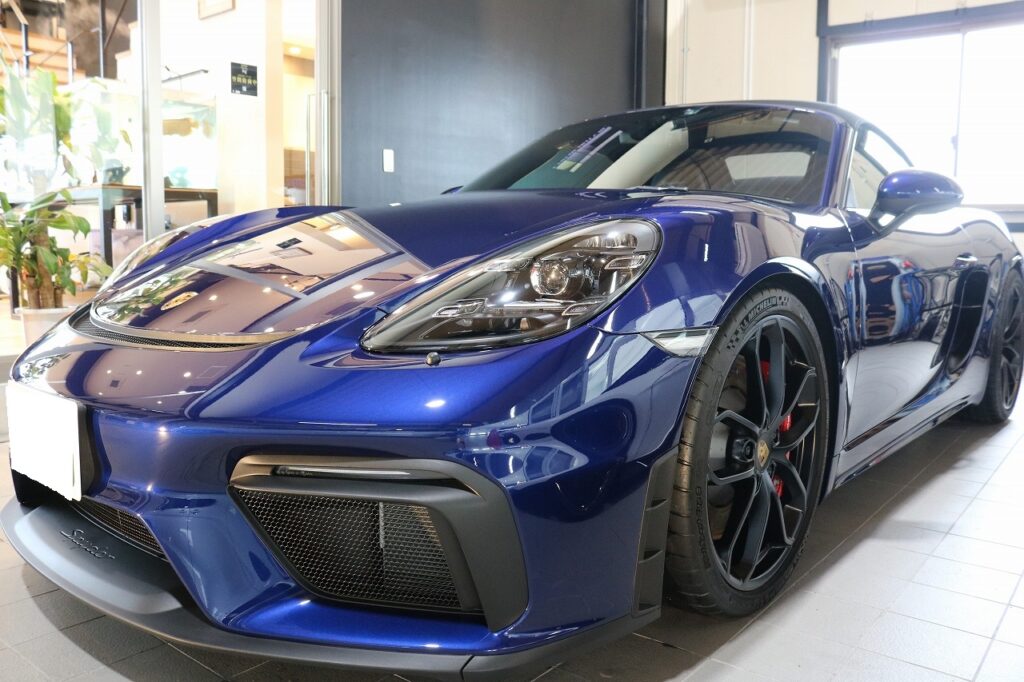 ポルシェ 718ボクスター・スパイダーにプロテクションフィルムを施工