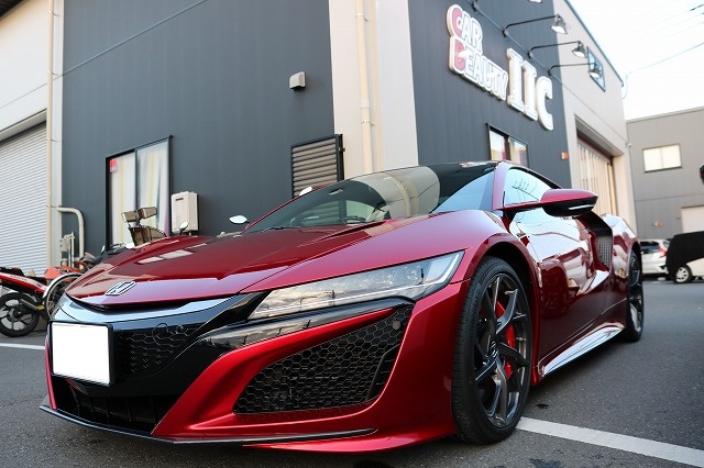 千葉県船橋市からお越しの新車ホンダNSXに透明保護フィルム『プロテクションフィルム』を施工しました。