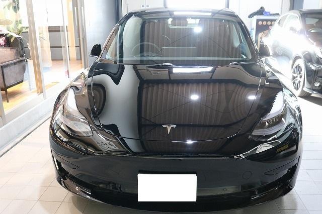 千葉県船橋市のテスラモデル3にカーフィルムを施工!車内の暑さ軽減のコボテクトサンブロックフィルム