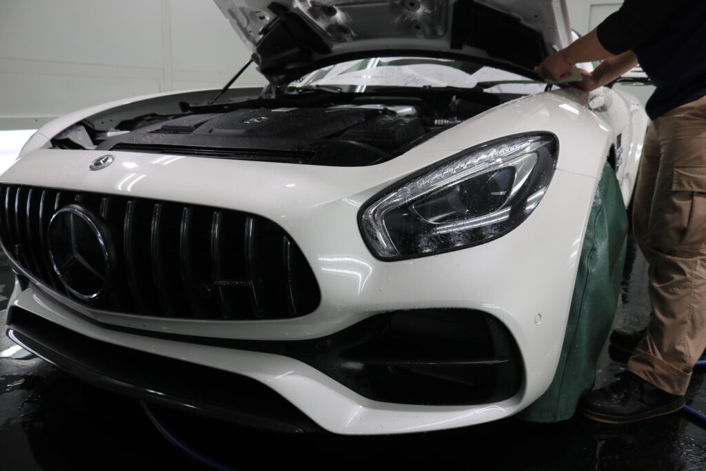新宿からご来店(^^)メルセデスAMG-GTCロードスターにプロテクション施工