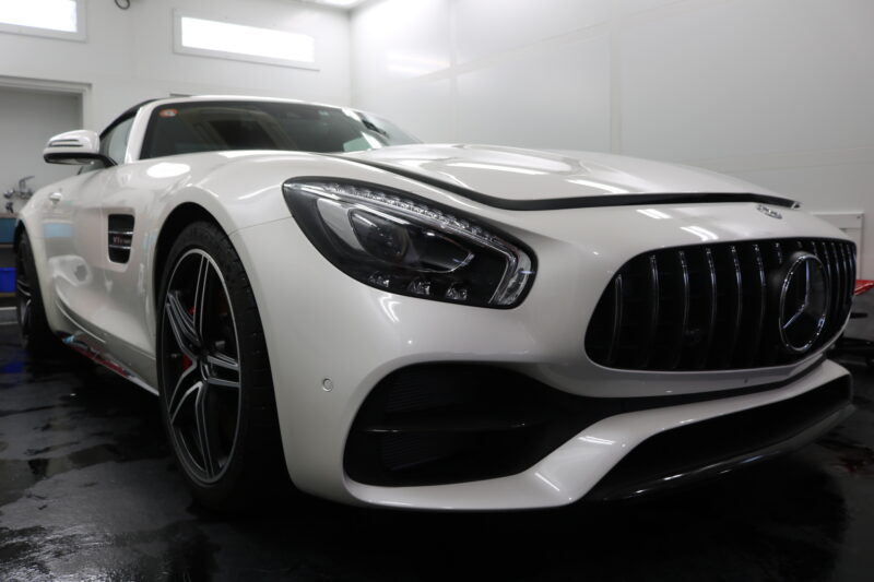 IMG_3730-800x533-1 - トータルカービューティIIC 新宿からご来店(^^)メルセデスAMG-GTCロードスターにプロテクション施工 飛び石被害 業界トップブランド XPEL ULTIMATE PLUS ダイヤモンドホワイト