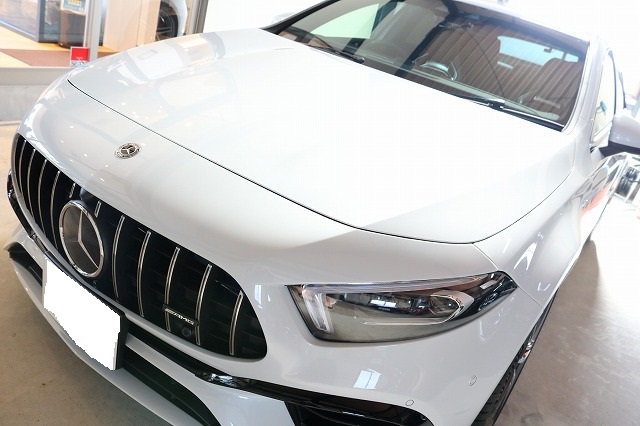 IMG_4594 - トータルカービューティIIC 新車メルセデスベンツAMG A45Sにカーフィルムを施工後 フロントの画像