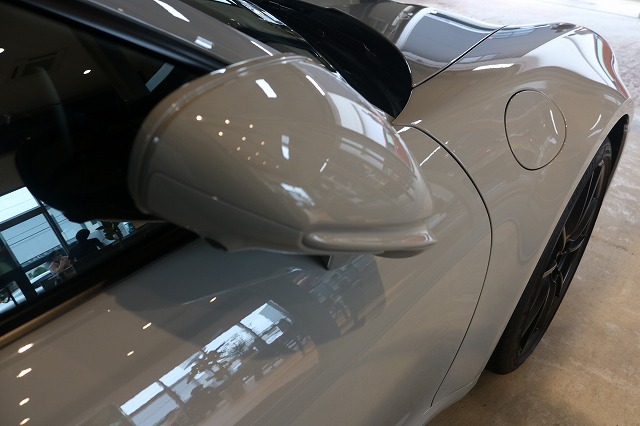IMG_4992 - トータルカービューティIIC ポルシェ992カレラにプロテクションフィルム施工後 サイドミラー画像