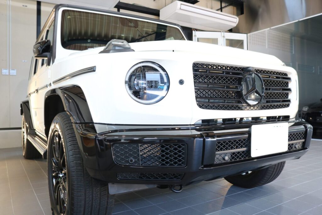 雨染み対策 メルセデスG350dのルーフ全面にプロテクションフィルム施工