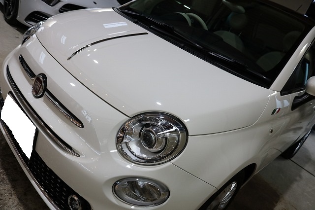 IMG_8578 - トータルカービューティIIC フィアット500にLFTフィルム施工後 正面画像
