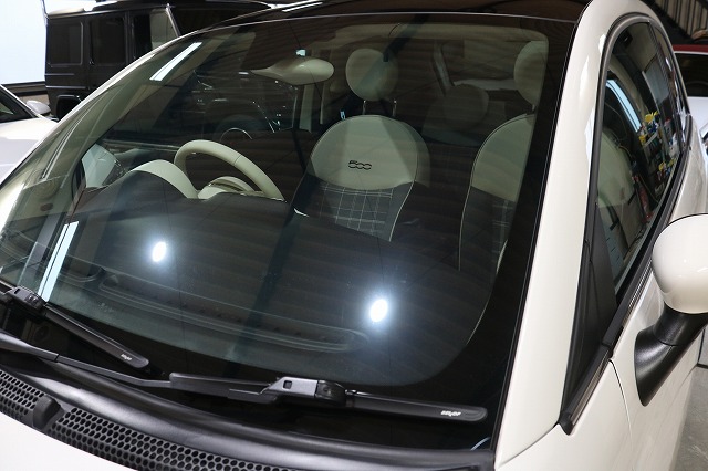 IMG_8579 - トータルカービューティIIC フィアット500にLFTフィルム施工後 フロントガラス画像