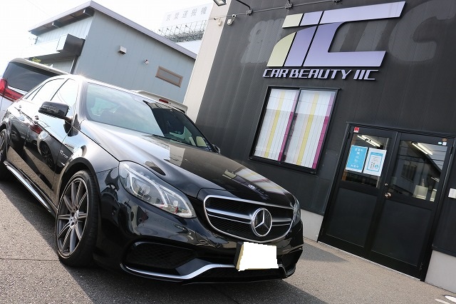 茨城県からご来店!メルセデスベンツE63に断熱フィルム施工です。