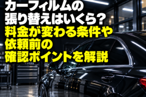 カーフィルムの張り替えはいくら？料金が変わる条件や依頼前の確認ポイントを解説