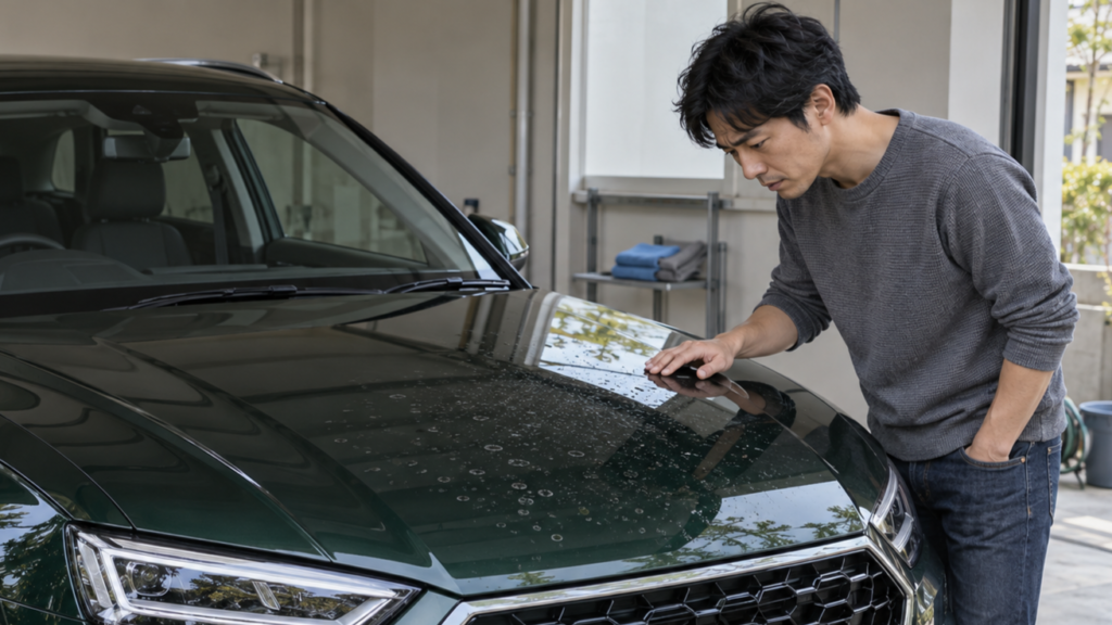 セラミックコーティングを施工しても雨染みはできる - トータルカービューティIIC セラミックコーティングを施工しても雨染みはできる