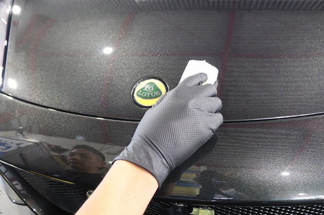 ロータスエヴォーラ　カーコーティング剤塗布