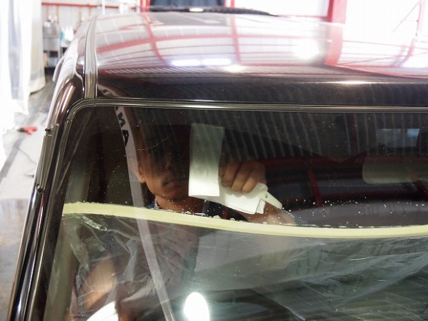 トヨタｂb サンバイザーフィルム施工 カーフィルム カーラッピング施工実績cbiic