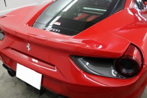 フェラーリ488GTSにプロテクションフィルム