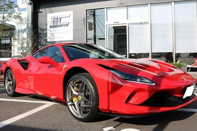セイキン様の新車フェラーリF8トリブートにプロテクションフィルムを施工!