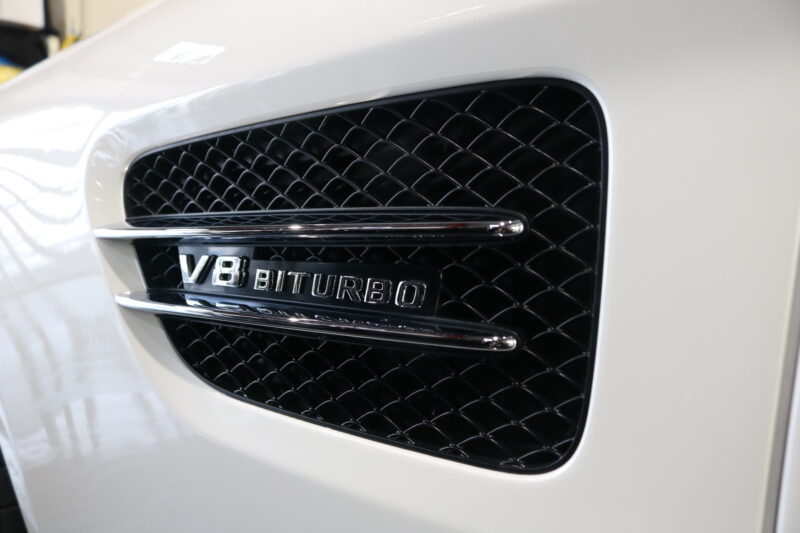 新宿からご来店(^^)メルセデスAMG-GTCロードスターにプロテクション施工　飛び石被害　業界トップブランド　XPEL ULTIMATE PLUS　ダイヤモンドホワイト