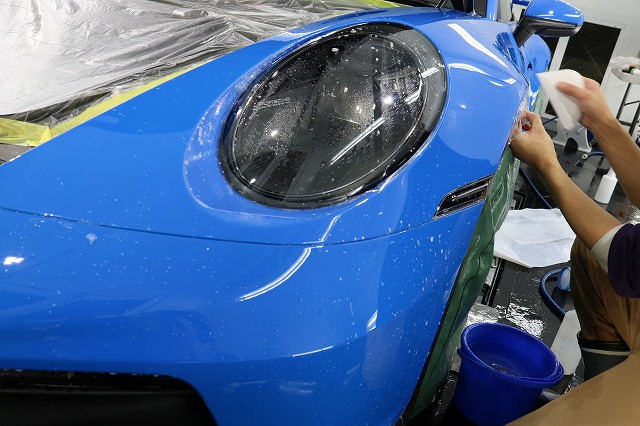 ポルシェGT3　プロテクションフィルム　ZEL　東京都　千葉県　フロントセット　　