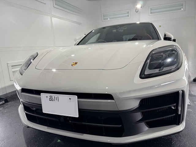 ポルシェ・パナメーラE-ハイブリッド　プロテクションフィルム施工後　東京