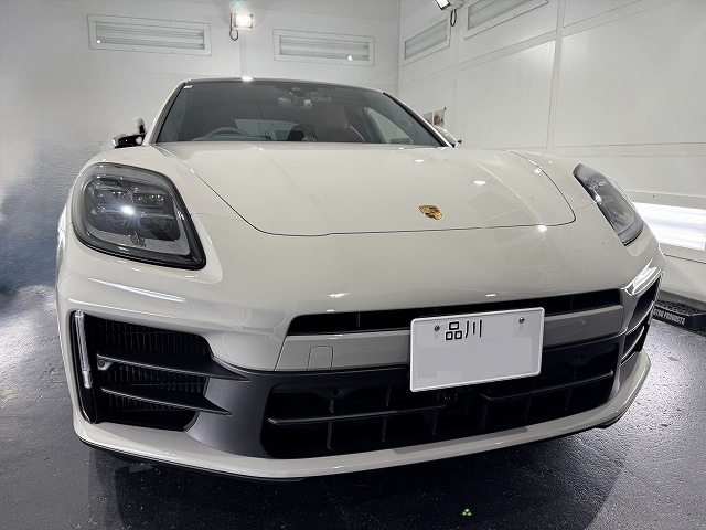 ポルシェ・パナメーラE-ハイブリッド　プロテクションフィルム施工後　東京都