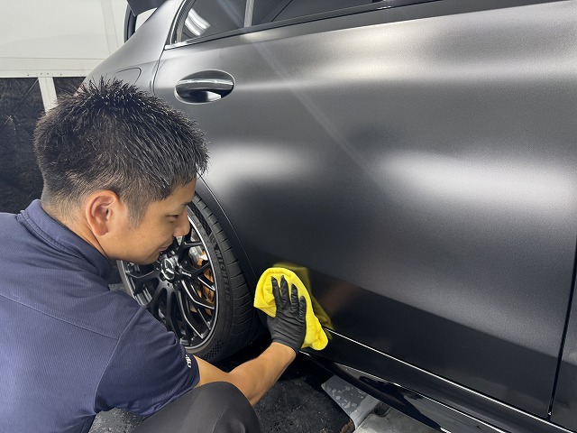 メルセデスベンツC63SAMG　PPFコート施工中　東京