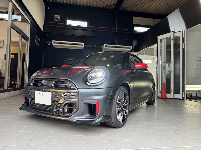 MINIジョンクーパーワークス　プロテクションフィルム施工後　港区