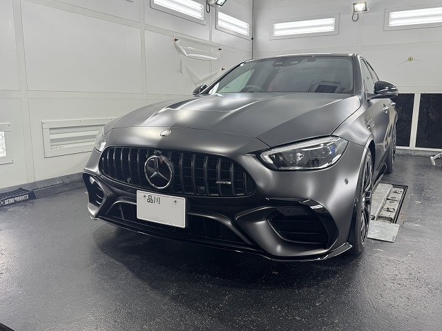 メルセデスベンツC63SAMG　プロテクションフィルム施工後完成　東京都