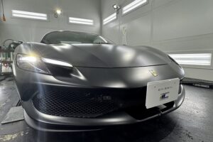 完成 3 | カーフィルム,プロテクションフィルム施工事例一覧 フェラーリ296GTS XPELステルスプロテクションフィルム施工後 千葉