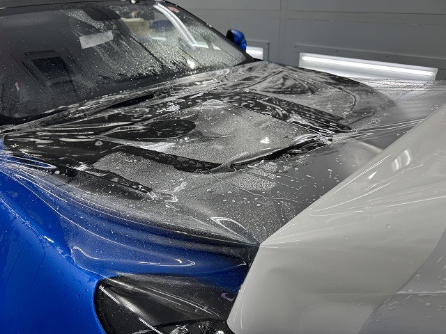 001 | カーフィルム,プロテクションフィルム施工事例一覧 アルピーヌA110R プロテクションフィルム ボンネット施工