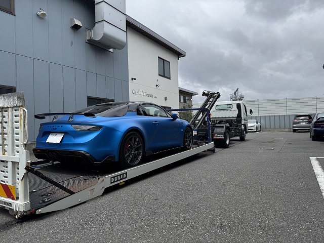 積載 1 | カーフィルム,プロテクションフィルム施工事例一覧 アルピーヌA110R 積載納車可能 日立市