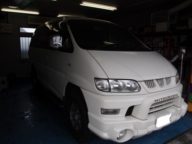 ミツビシ デリカ スペースギア 鏡面研磨 高級ガラスコーティング ガラスコーティング カーコーティング施工実績cbiic