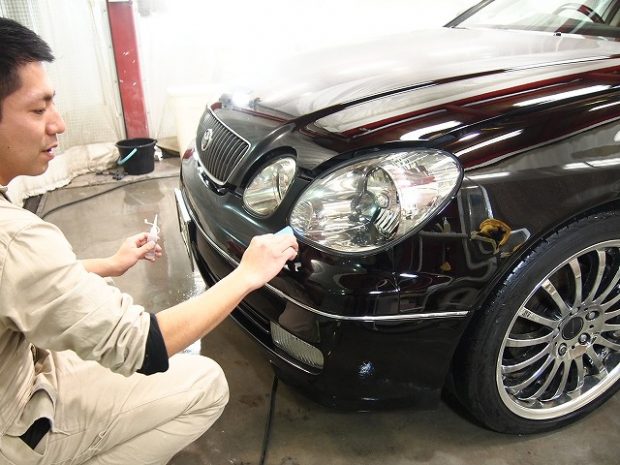 神奈川県からご来店のトヨタアリストにセラミックシールドを施工させて 