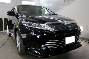 千葉市よりお越しの新車トヨタハリアーに親水性の最高峰カーコーティング『セラミックシールド』1層コートを施工！艶感が最高に仕上がりました！！