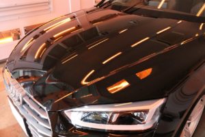 新車アウディA5にカーコーティング施工 コーティング焼付の画像
