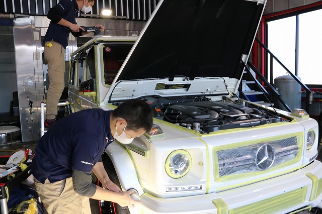 メルセデスAMG-G63 コーティング前磨き