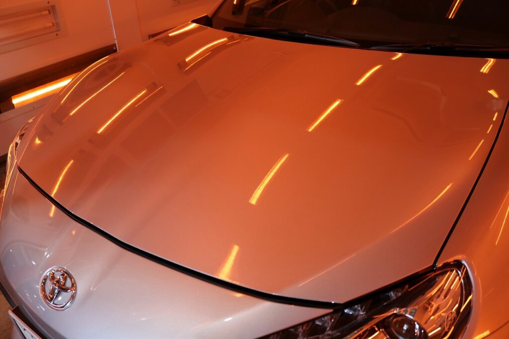 新車トヨタ86シルバーにセラミックコートを施工　遠赤外線の画像