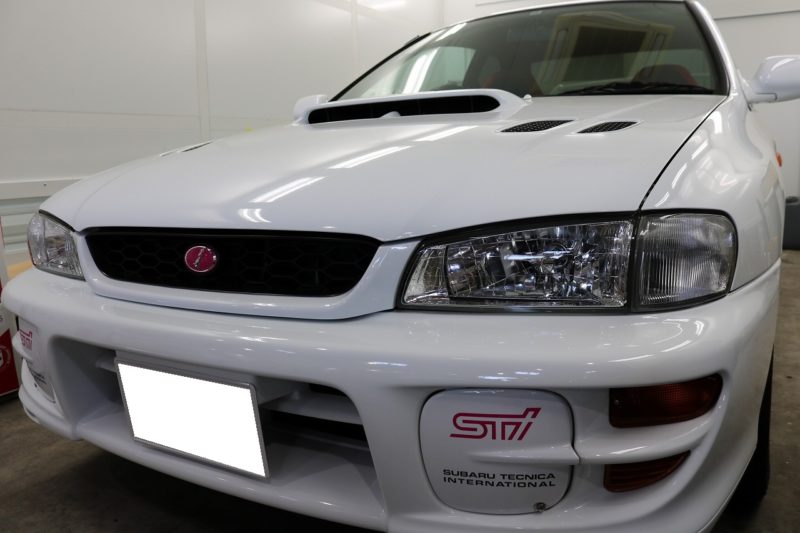 スバルインプレッサwrxタイプr Stiバージョンにウルトラフルコースで新車の輝きに 千葉県習志野市からご来店です ガラスコーティング カーコーティング施工実績cbiic