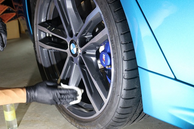 BMW 420iグランクーペにホイールコート施工　コーティング塗布の画像