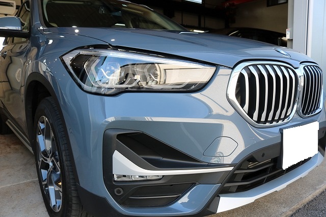 BMW X1にセラミックシールド施工後　正面画像