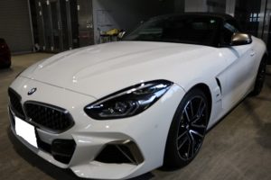 BMW Z4にパーツコーティング施工