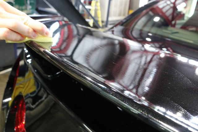 日産GTRにエシュロンコート施工　コーティング塗布画像