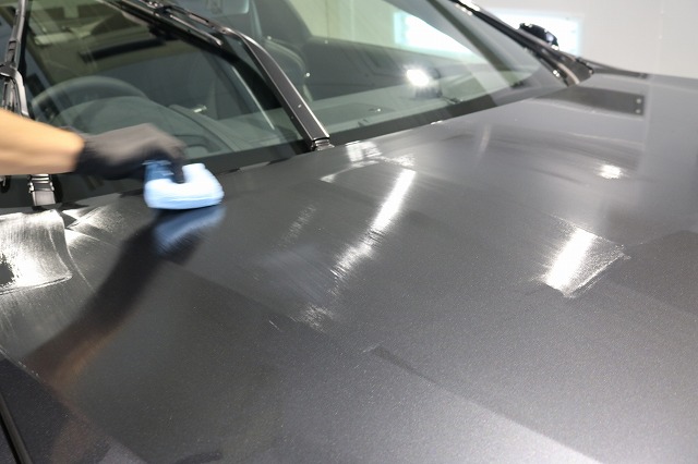 新車レクサスLC500hにファインラボヒールプラスを施工　コーティング塗布画像