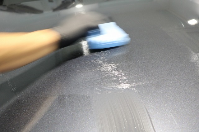 新車レクサスLC500hにファインラボヒールプラスを施工　コーティング塗布画像
