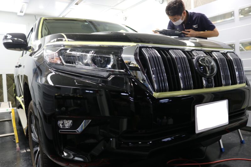 トヨタランドクルーザープラドに自己修復機能コーティング施工　神奈川県より