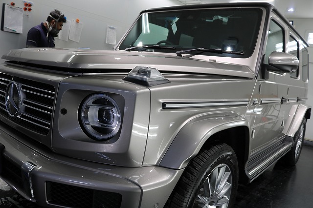 新車メルセデスベンツg400ｄに世界初の小傷が消えるボディーコーティング 神奈川県川崎市より ガラスコーティング カーコーティング施工実績cbiic