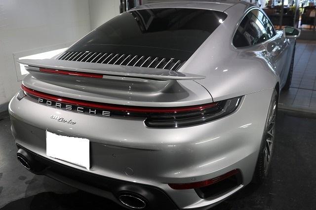 東京都千代田区　ポルシェ911ターボ　カーコーティング例