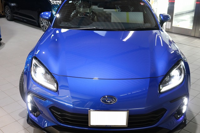 スバルBRZ　カーコーティング施工　完成画像　フロント