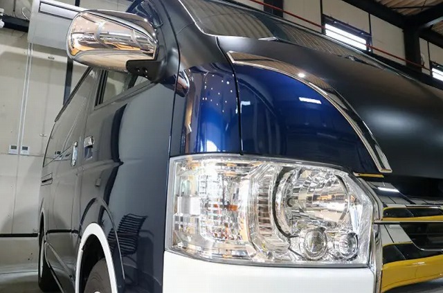 TOYOTAハイエース　カーコーティング施工後の輝き