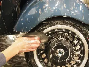 フランス車ベスパ　バイクコーティング