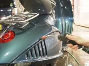 フランス車ベスパ　バイクコーティング