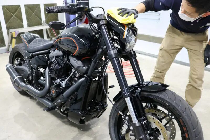 ハーレーダビッドソン バイクコーティング施工