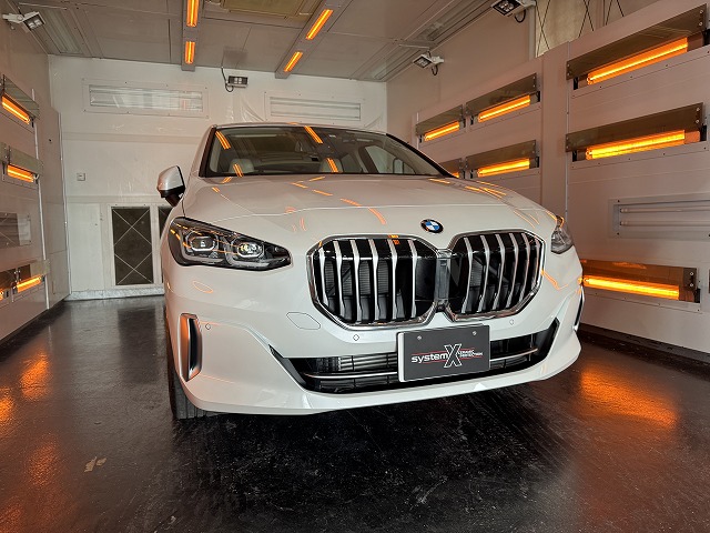 BMW218i　コーティング施工後の焼き付け画像